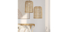 Buy Hanging Lamp Boho Bali Design Natural Rattan - Tais Natural wood 60035 - in the EU
