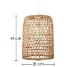 Buy Hanging Lamp Boho Bali Design Natural Rattan - Tais Natural wood 60035 with a guarantee