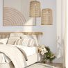Buy Hanging Lamp Boho Bali Design Natural Rattan - Tais Natural wood 60035 in the Europe