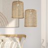 Buy Hanging Lamp Boho Bali Design Natural Rattan - Tais Natural wood 60035 home delivery