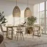 Buy Hanging Lamp Boho Bali Design Natural Rattan - Tuyen Natural wood 60036 - in the EU