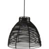 Buy Hanging Lamp Boho Bali Design Natural Rattan - Tui Black 60037 - in the EU