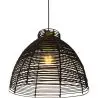 Buy Hanging Lamp Boho Bali Design Natural Rattan - Tui Black 60037 at MyFaktory