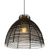 Buy Hanging Lamp Boho Bali Design Natural Rattan - Tui Black 60037 - prices