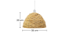 Buy Hanging Lamp Boho Bali Design Natural Rattan - Han Natural wood 60038 - prices