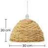 Buy Hanging Lamp Boho Bali Design Natural Rattan - Han Natural wood 60038 - in the EU