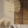 Buy Hanging Lamp Boho Bali Design Natural Rattan - Duc Natural wood 60039 - in the EU