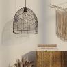 Buy Hanging Lamp Boho Bali Design Natural Rattan - Huy Black 60040 at MyFaktory