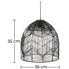 Buy Hanging Lamp Boho Bali Design Natural Rattan - Huy Black 60040 in the Europe