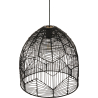 Buy Hanging Lamp Boho Bali Design Natural Rattan - Huy Black 60040 in the Europe