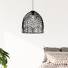 Buy Hanging Lamp Boho Bali Design Natural Rattan - Huy Black 60040 - in the EU