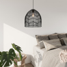 Buy Hanging Lamp Boho Bali Design Natural Rattan - Huy Black 60040 with a guarantee