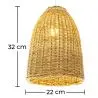Buy Hanging Lamp Boho Bali Design Natural Rattan - Cam Natural wood 60041 - prices