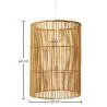Buy Hanging Lamp Boho Bali Design Natural Rattan - Deing Natural wood 60045 - in the EU
