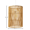 Buy Hanging Lamp Boho Bali Design Natural Rattan - Deing Natural wood 60045 with a guarantee