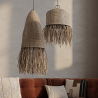 Buy Hanging Lamp Boho Bali Design Natural Rattan - Hiue Natural wood 60050 home delivery