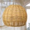Buy Hanging Lamp Boho Bali Design Natural Rattan - Thu Natural wood 60051 - prices