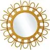 Buy Wall Mirror - Boho Bali Round Design (60 cm) - Uli Natural wood 60053 - in the EU