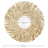 Buy Wall Mirror - Boho Bali Round Design (60 cm) - Tien Natural wood 60054 in the Europe