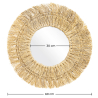Buy Wall Mirror - Boho Bali Round Design (60 cm) - Qui Natural wood 60056 in the Europe