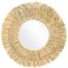 Buy Wall Mirror - Boho Bali Round Design (60 cm) - Qui Natural wood 60056 - in the EU