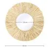 Buy Wall Mirror - Boho Bali Round Design (60 cm) - Gaui Natural wood 60057 in the Europe