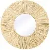 Buy Wall Mirror - Boho Bali Round Design (60 cm) - Gaui Natural wood 60057 - in the EU