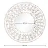 Buy Wall Mirror - Boho Bali Round Design (60 cm) - Chiua White 60060 in the Europe