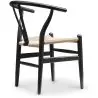 Buy X2 Dining Chair Scandinavian Design Wooden Cord Seat - Wish Black 60062 home delivery