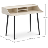 Buy Office Desk Table Wooden Design Scandinavian Style Eldrid + Design Office Chair with Wheels White 60066 - prices