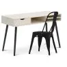 Buy Desk Table Wooden Design Scandinavian Style Viggo + Bistrot Metalix Chair New edition Black 60065 - in the EU