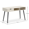 Buy Desk Table Wooden Design Scandinavian Style Viggo + Bistrot Metalix Chair New edition Black 60065 home delivery