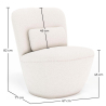 Buy White boucle ​armchair - upholstered - Caroline White 60071 in the Europe