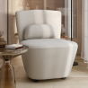 Buy White boucle ​armchair - upholstered - Caroline White 60071 home delivery
