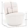 Buy White boucle ​armchair - upholstered - Caroline White 60071 - prices