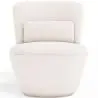 Buy White boucle ​armchair - upholstered - Caroline White 60071 - in the EU