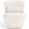Buy White boucle ​armchair - upholstered - Caroline White 60071 - in the EU
