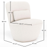 Buy White boucle ​armchair - upholstered - Caroline White 60071 - prices