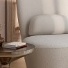 Buy White boucle ​armchair - upholstered - Caroline White 60071 in the Europe