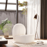 Buy White boucle ​armchair - upholstered - Sabine White 60072 - prices