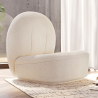Buy White boucle ​armchair - upholstered - Sabine White 60072 home delivery