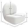 Buy White boucle ​armchair - upholstered - Sabine White 60072 - prices