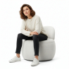 Buy White boucle ​armchair - upholstered - Piera White 60073 at MyFaktory