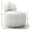 Buy White boucle ​armchair - upholstered - Piera White 60073 - prices