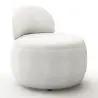 Buy White boucle ​armchair - upholstered - Piera White 60073 - in the EU