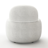 Buy White boucle ​armchair - upholstered - Piera White 60073 with a guarantee