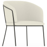 Buy Dining chair upholstered in white boucle - Martine White 60075 at MyFaktory