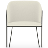Buy Dining chair upholstered in white boucle - Martine White 60075 at MyFaktory