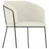 Buy Dining chair upholstered in white boucle - Martine White 60075 - in the EU