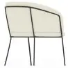 Buy Dining chair upholstered in white boucle - Martine White 60075 - in the EU